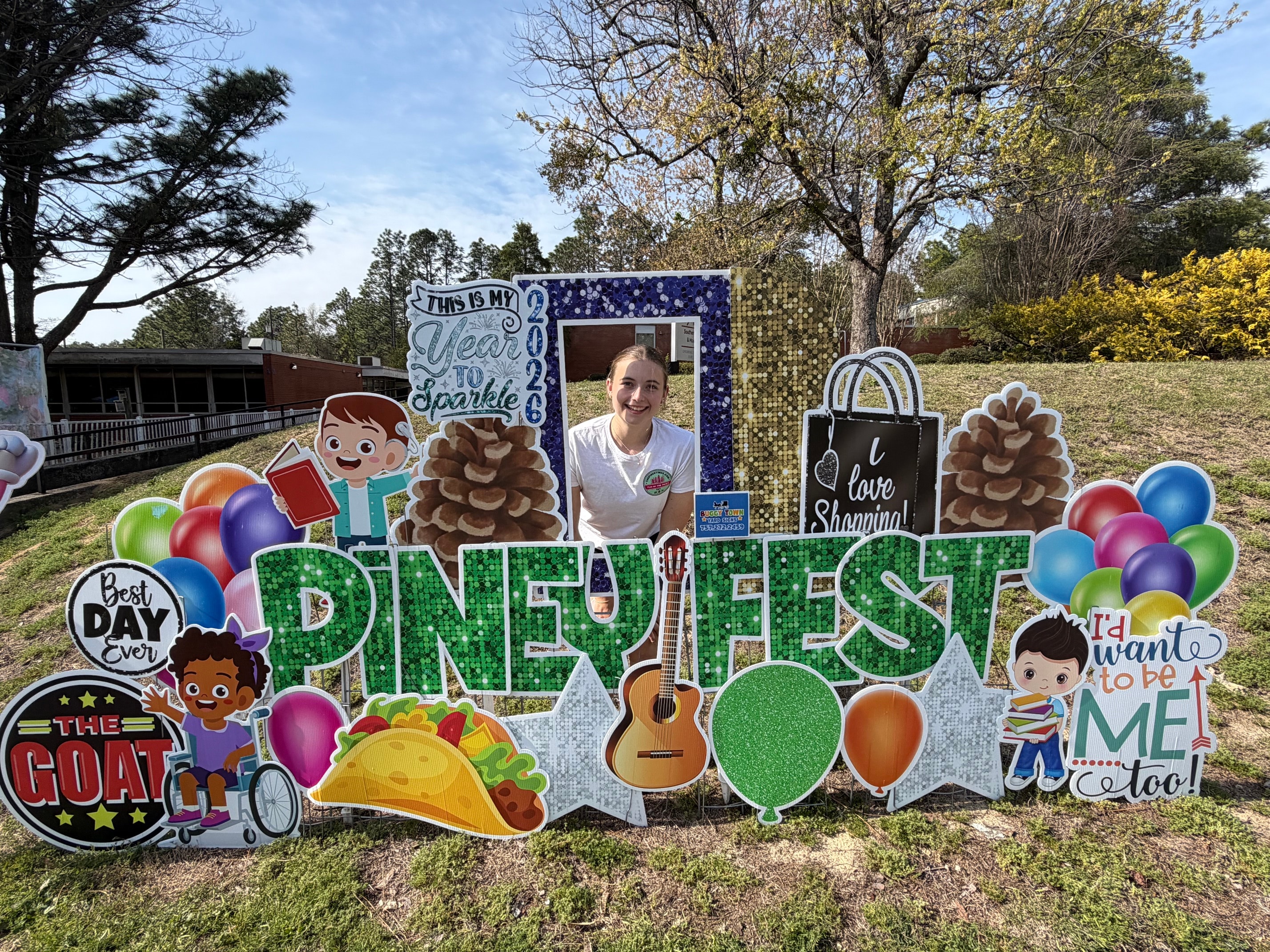 Piney Fest yard sign display